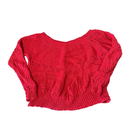 Maurices Red Knit Sweater Wide Neck Acrylic Women's Plus 2X 2 Long Sleeve - Picture 1 of 4